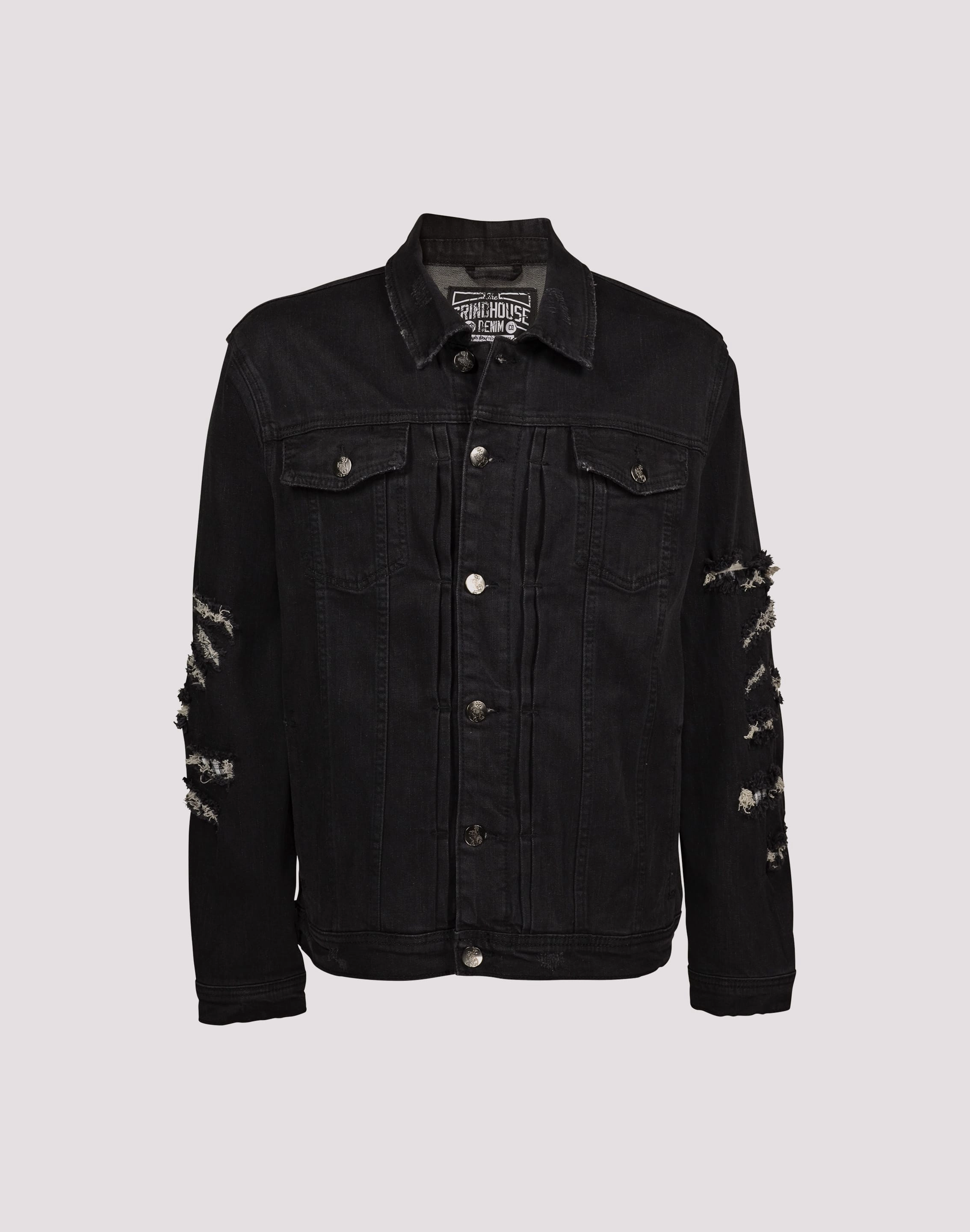 Grindhouse Rip N Repair Plaid Backed Jacket Hip - hop fashion Athleisure fashion