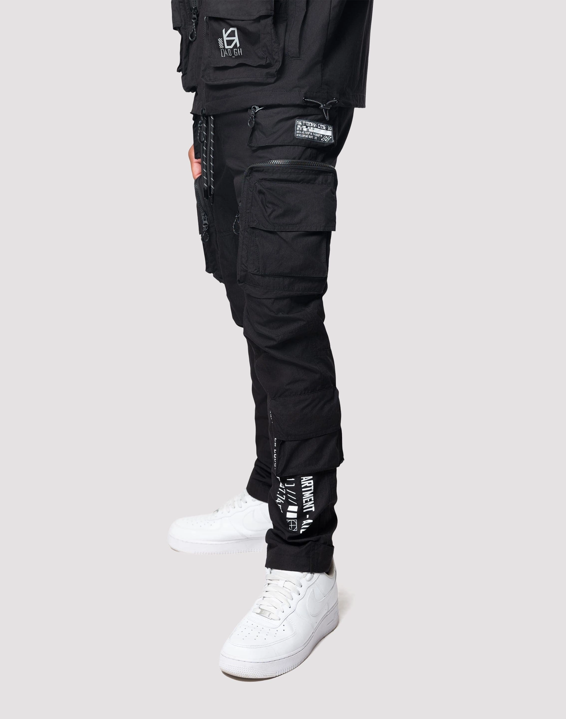 Sustainable fashion practices Grindhouse Utility Black Nylon Pants