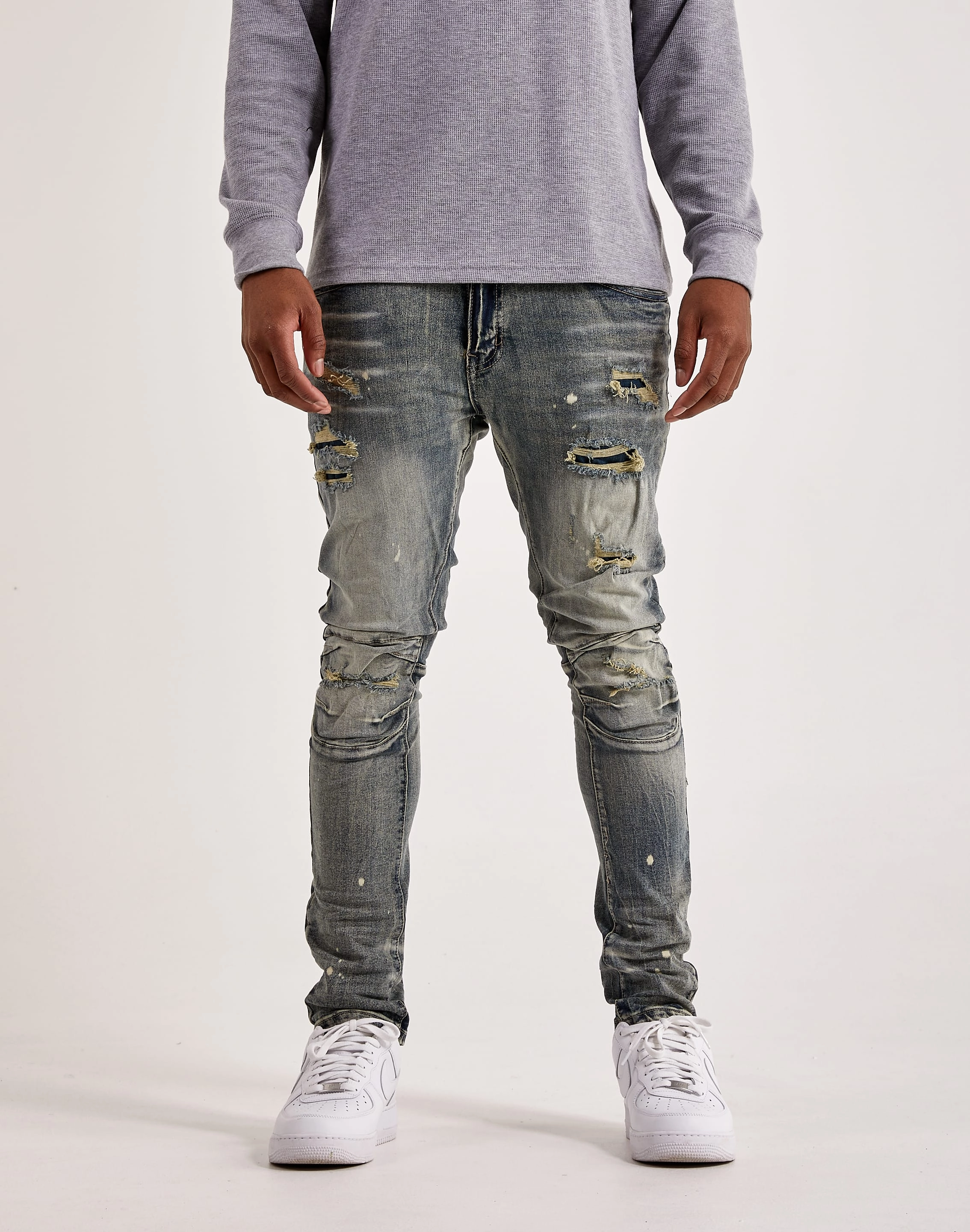 Smoke Rise Rip & Repair Jeans Embroidered fashion Denim products