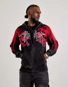 Sustainable fashion Smoke Rise Flame Full-Zip Fleece Hoodie Fashion inspiration
