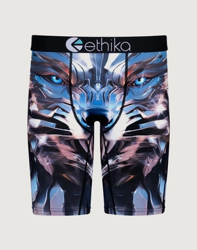 Swimwear selections Ethika Chrome Wolf Boxer Briefs Beachwear items
