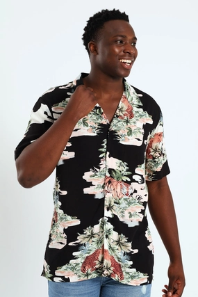 Tahiti Block Print Shirt Designer fashion items Luxury fashion items