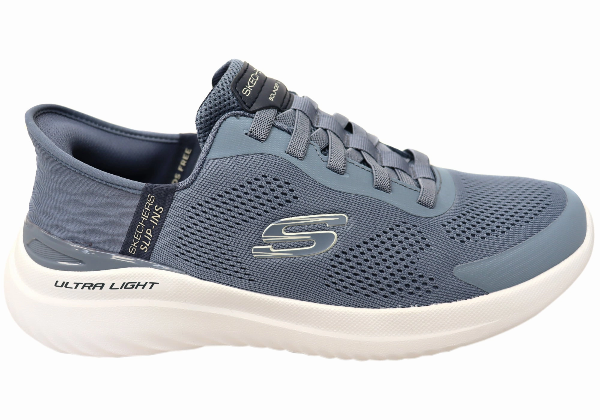 Tape Skechers Mens Slip Ins Bounder 2.0 Emerged Comfortable Shoes Slate Wallets