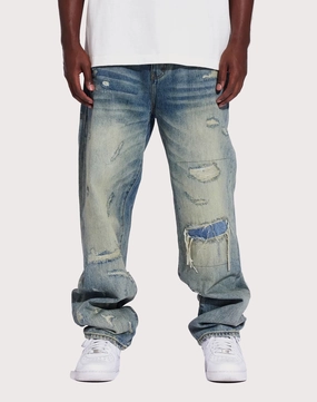 THE LEVERAGE Pacific Straight Fit Denim Jeans Recycled fashion materials Outerwear options