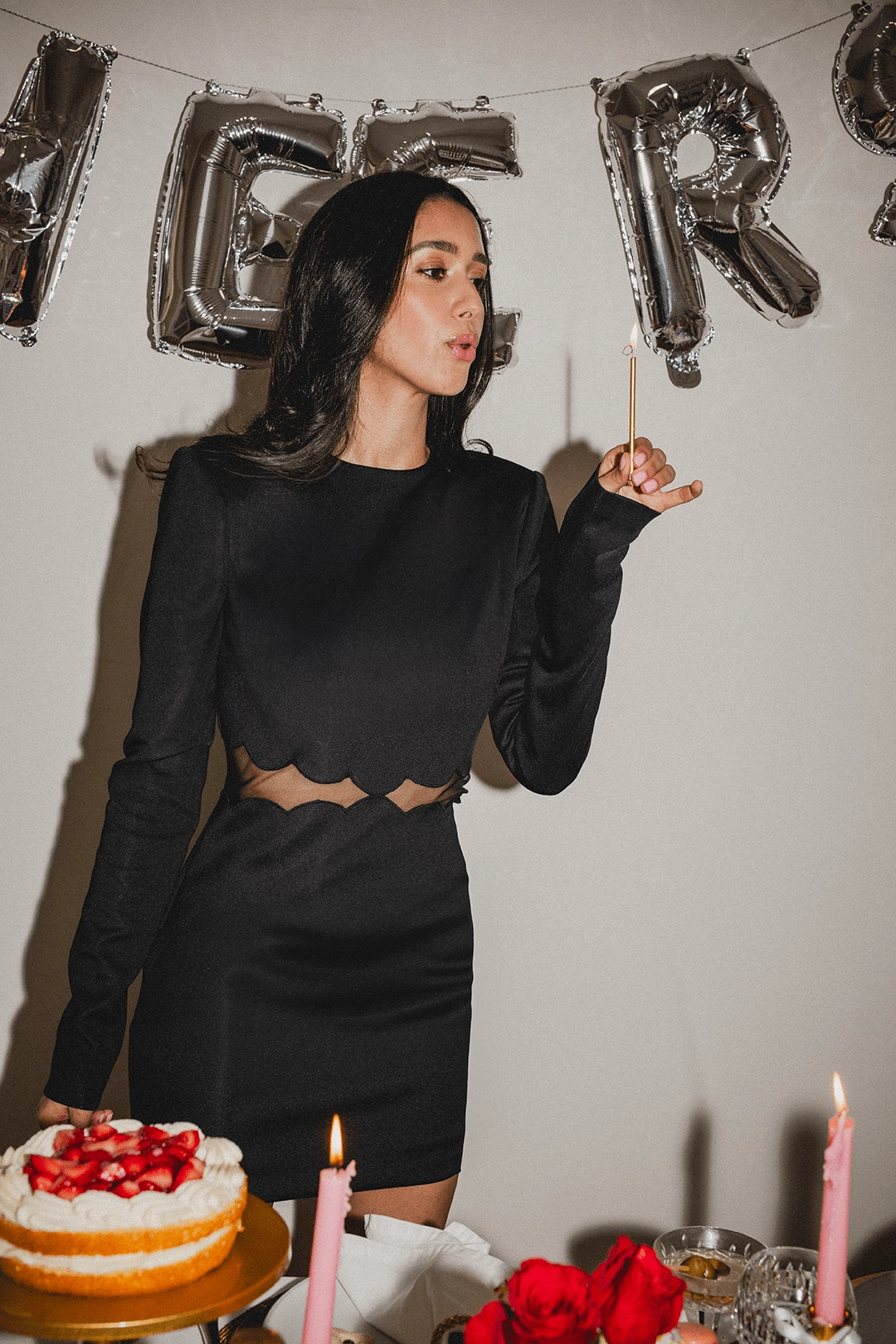 The Teagan - Mesh Cutout Mini Dress