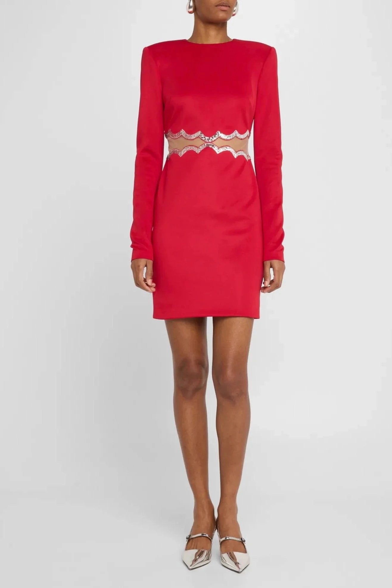 The Teagan - Sequined Cutout Mini Cocktail Dress