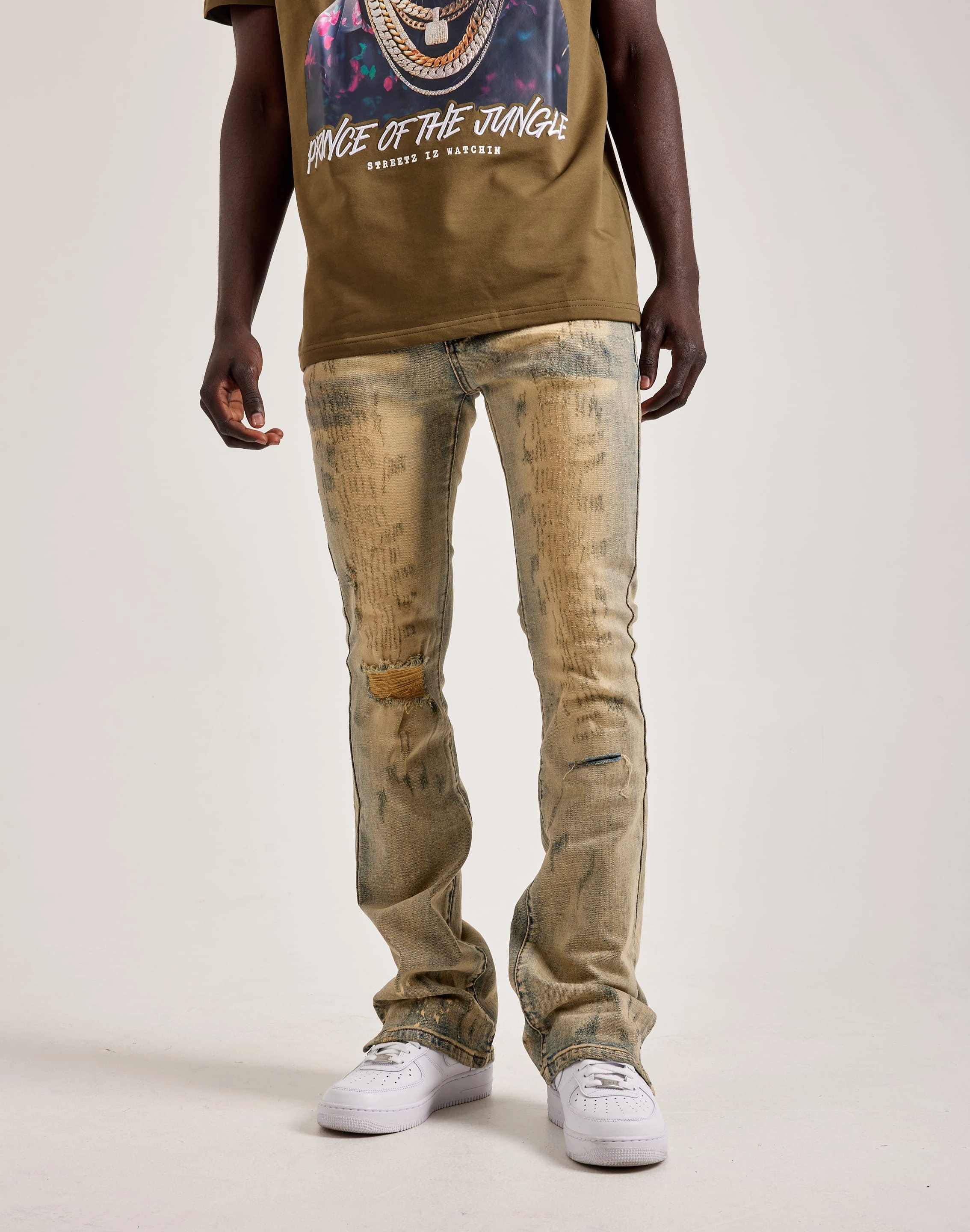 Seasonal wear THRT Victor Stacked Flared Denim Jeans Smart fashion (wearables)
