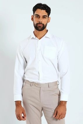 Tonal Check Textured Shirt - White Fashion inspiration Fashion catalog