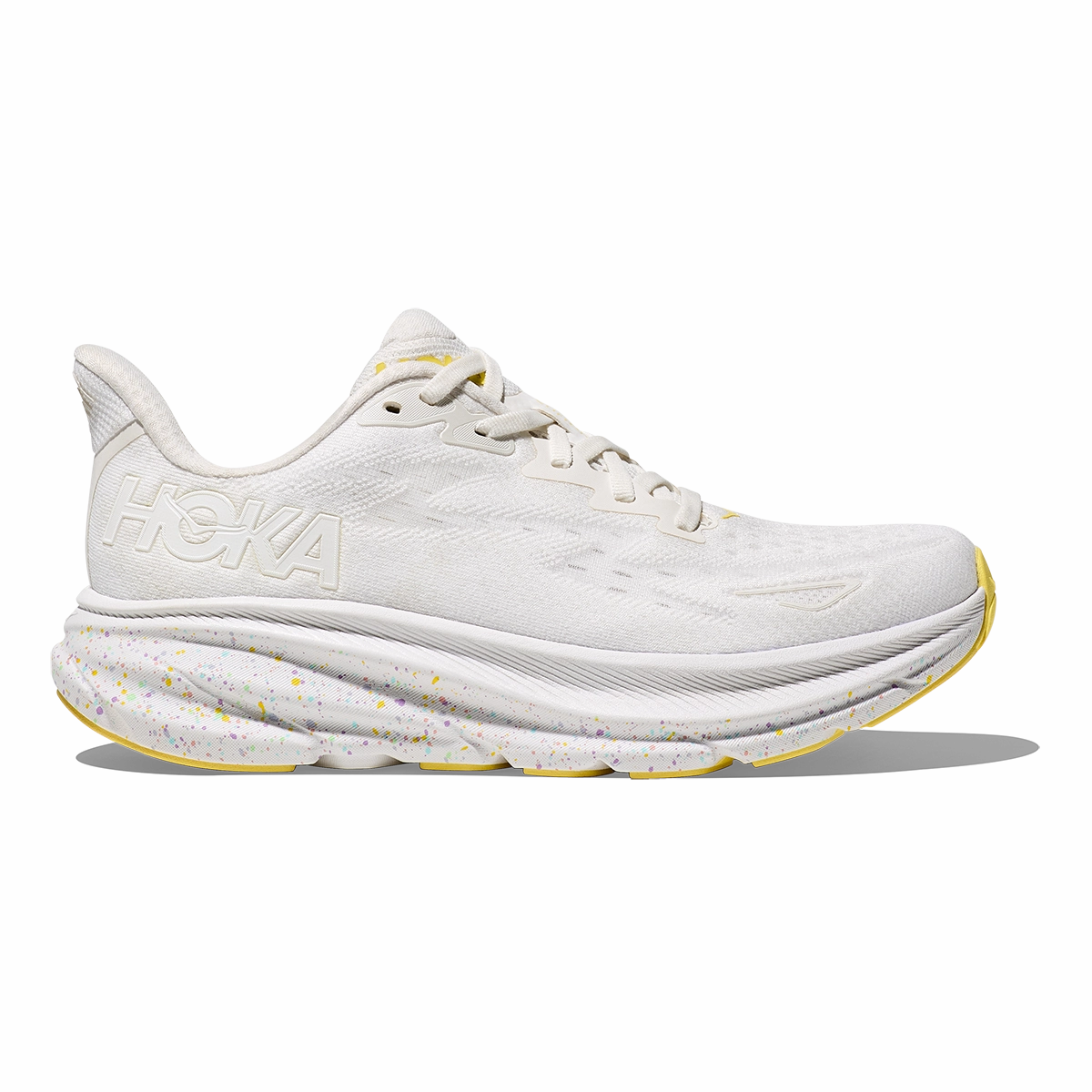 Rebellious Hoka Clifton 9 - White - Lemonade Robust