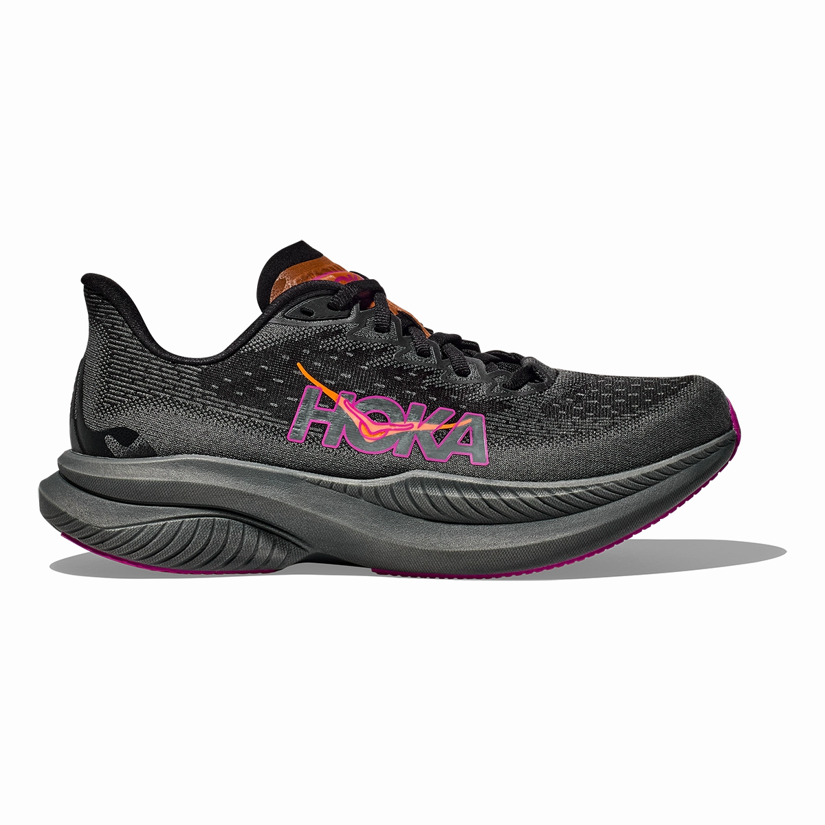 Universal Hoka Mach 6 - Black - Fuchsia Ageless