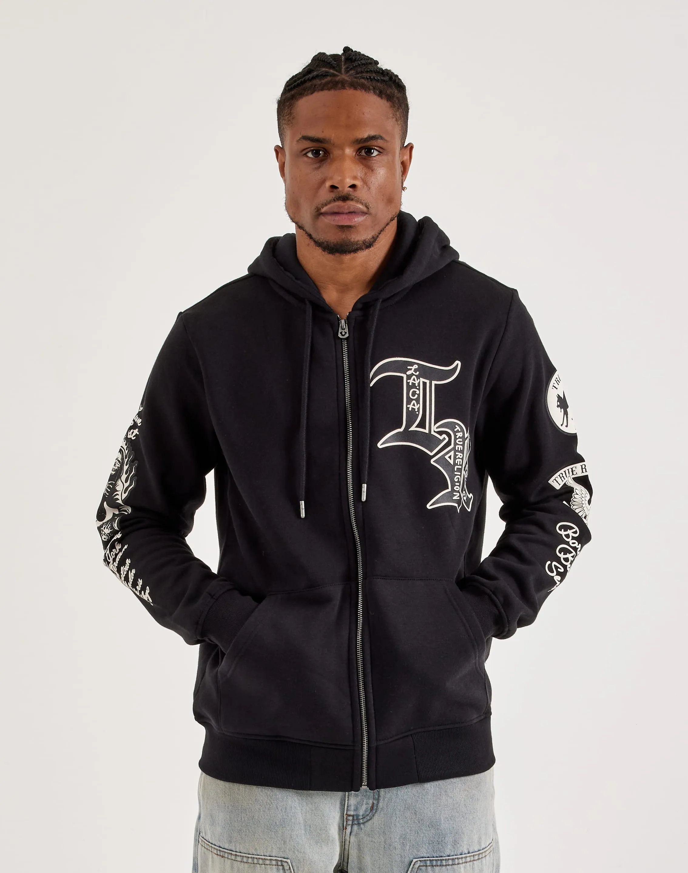 True Religion Full-Zip Fleece Hoodie Fashion for all ages New fashion arrivals