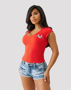 True Religion Crystal Plunge Tee Fashion accessories Fashion accessories