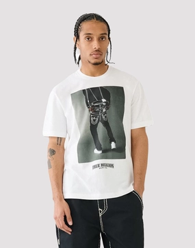 True Religion Photo Graphic White Tee Denim - based fashion Clothing assortments