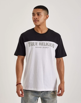 True Religion Two-Toned Tee Denim - based fashion Everyday wear