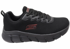Vegetarian Skechers Mens BOBS Sport B Flex Chill Edge Comfortable Lace Up Shoes Workwear
