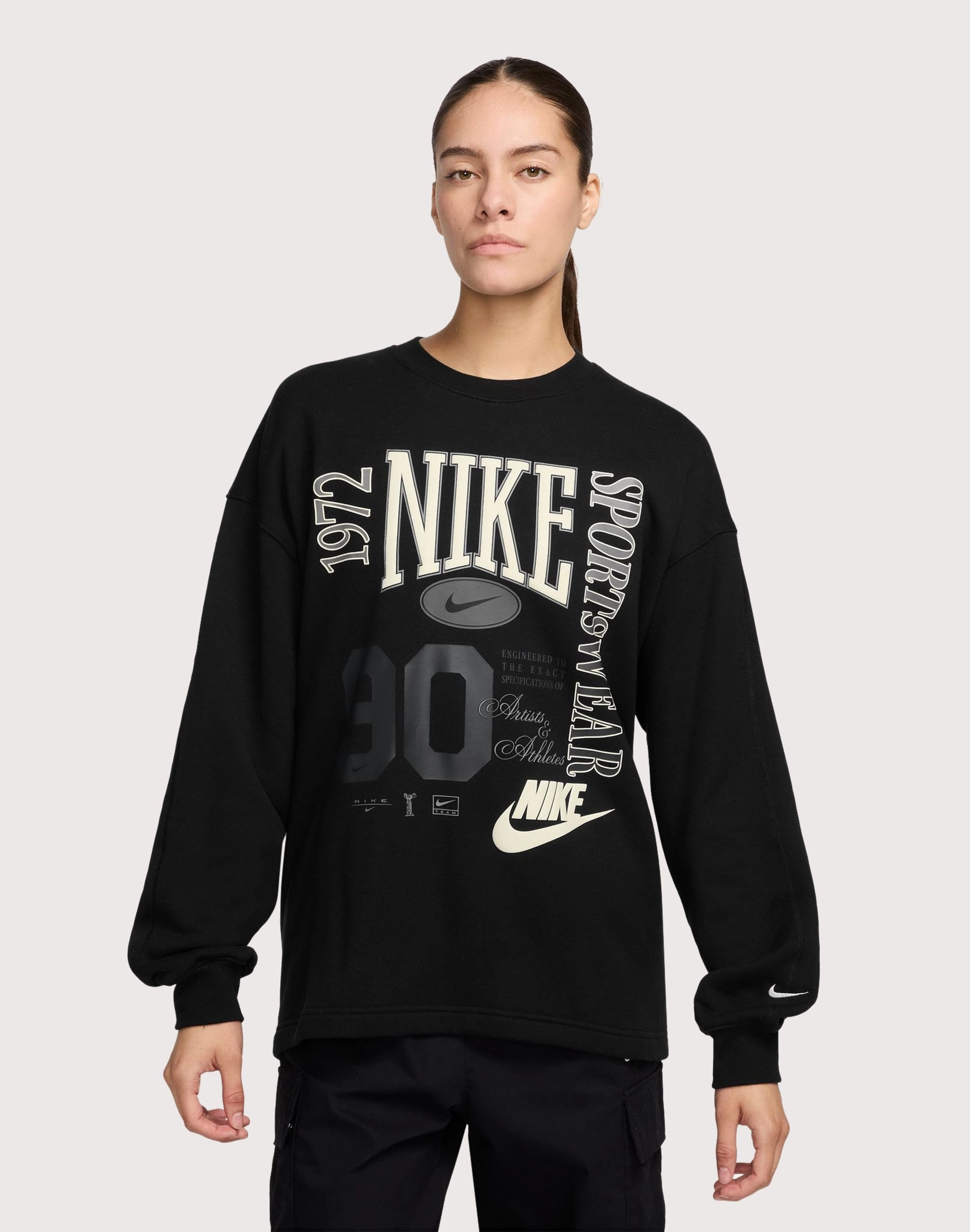 Nike Sportswear Street Fleece Crewneck Sweatshirt Fashion storage (wardrobes, hangers, etc.) Hip - hop fashion