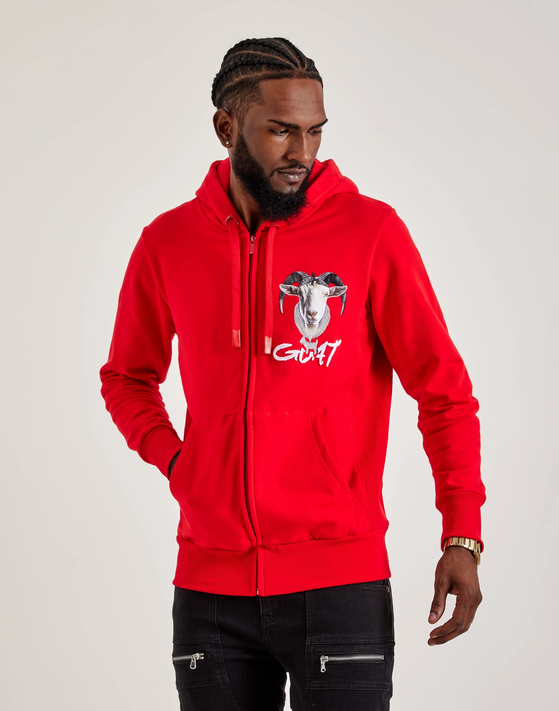 Clothing assortments Streetz Iz Watchin Goat Full-Zip Hoodie Fashion models