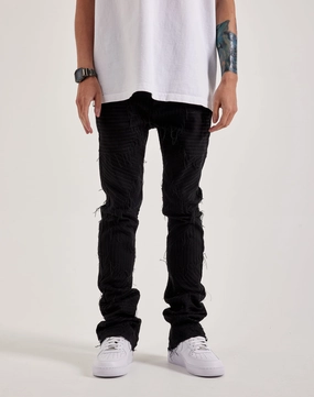 WAIMEA Geometric Frayed Jeans Clearance fashion Fashion photography