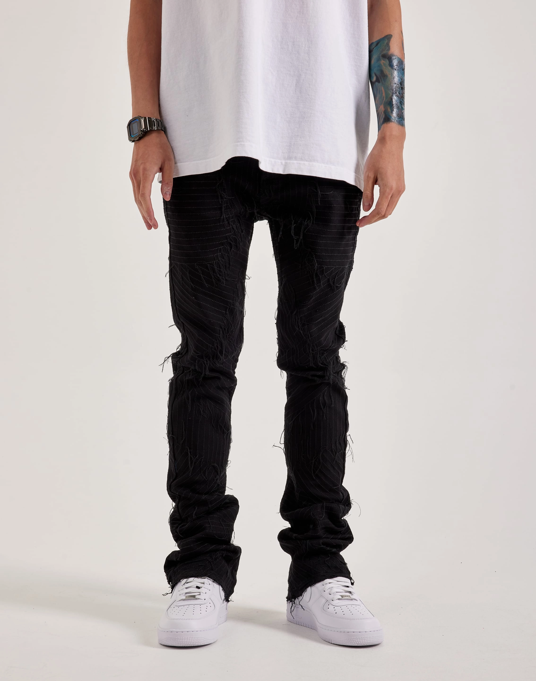 Fashion photography WAIMEA Geometric Frayed Jeans Fashion museums
