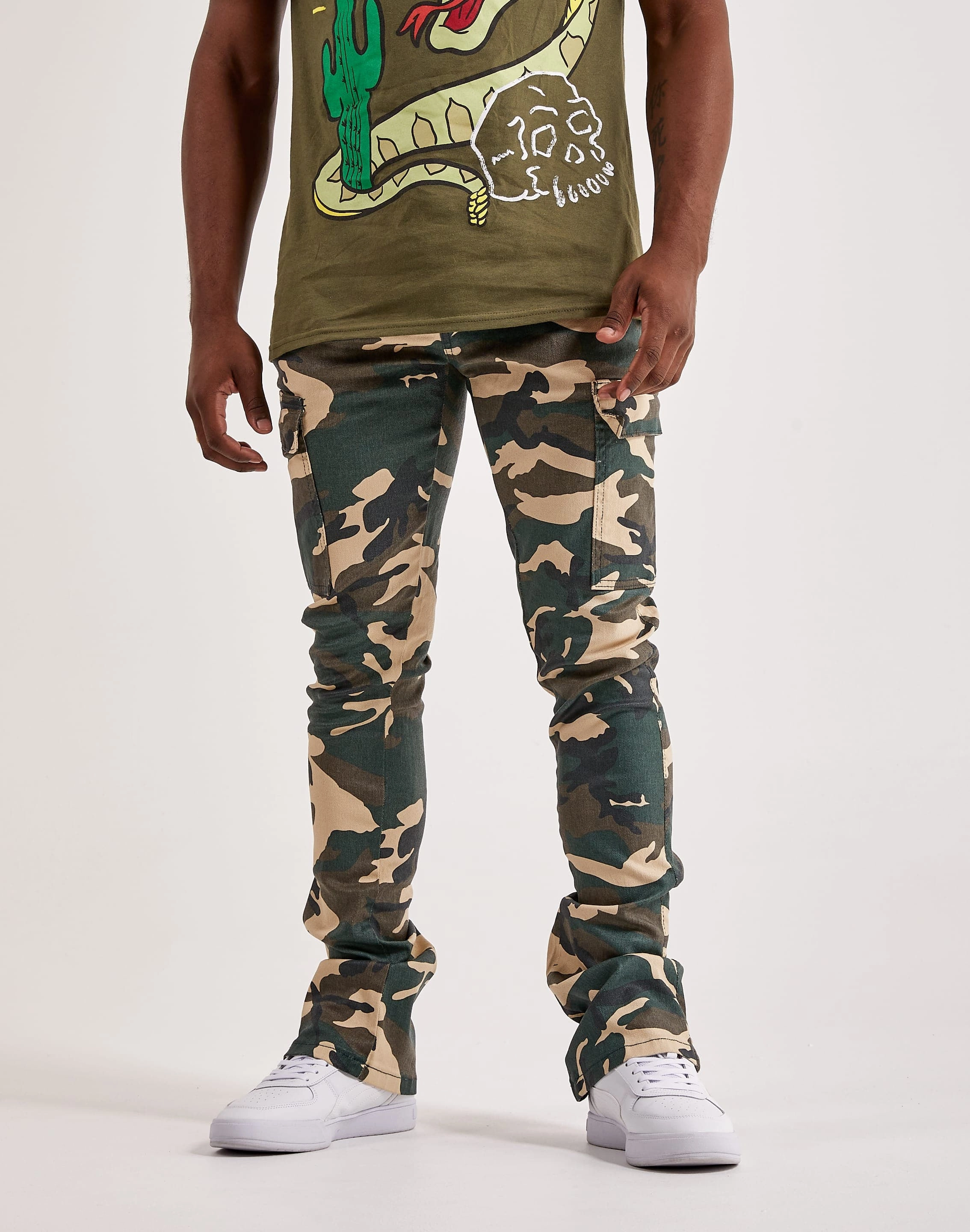 Wool - sourced fashion WAIMEA Stacked Coated Cargo Pants Clothing types