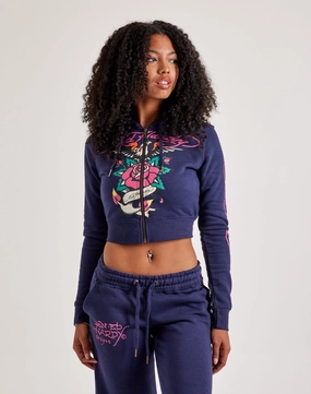Wardrobe staples Ed Hardy Eagle Rose Full-Zip Fleece Hoodie Free shipping offers