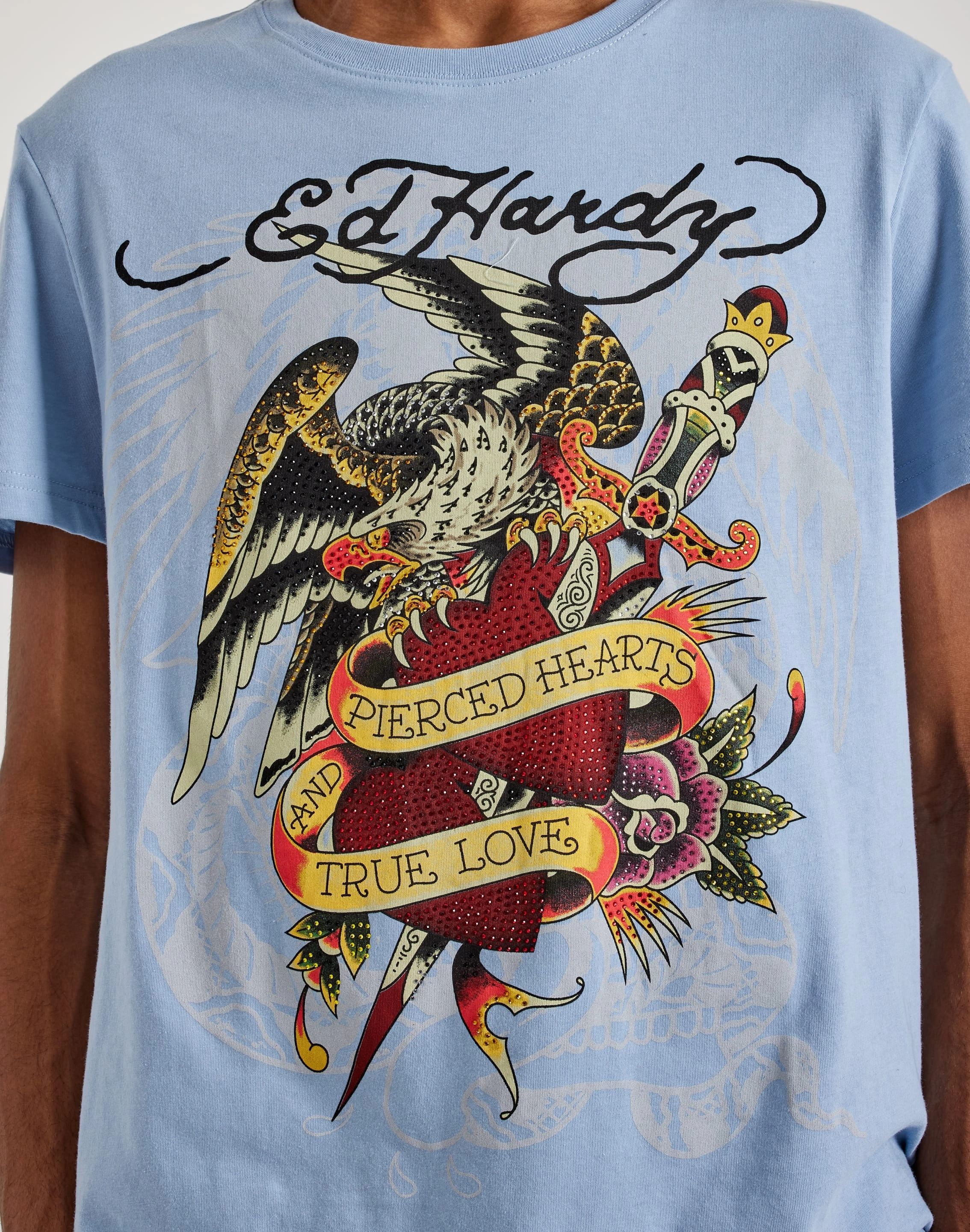 Wardrobe staples Ed Hardy Pierced Eagle Rhinestone Tee