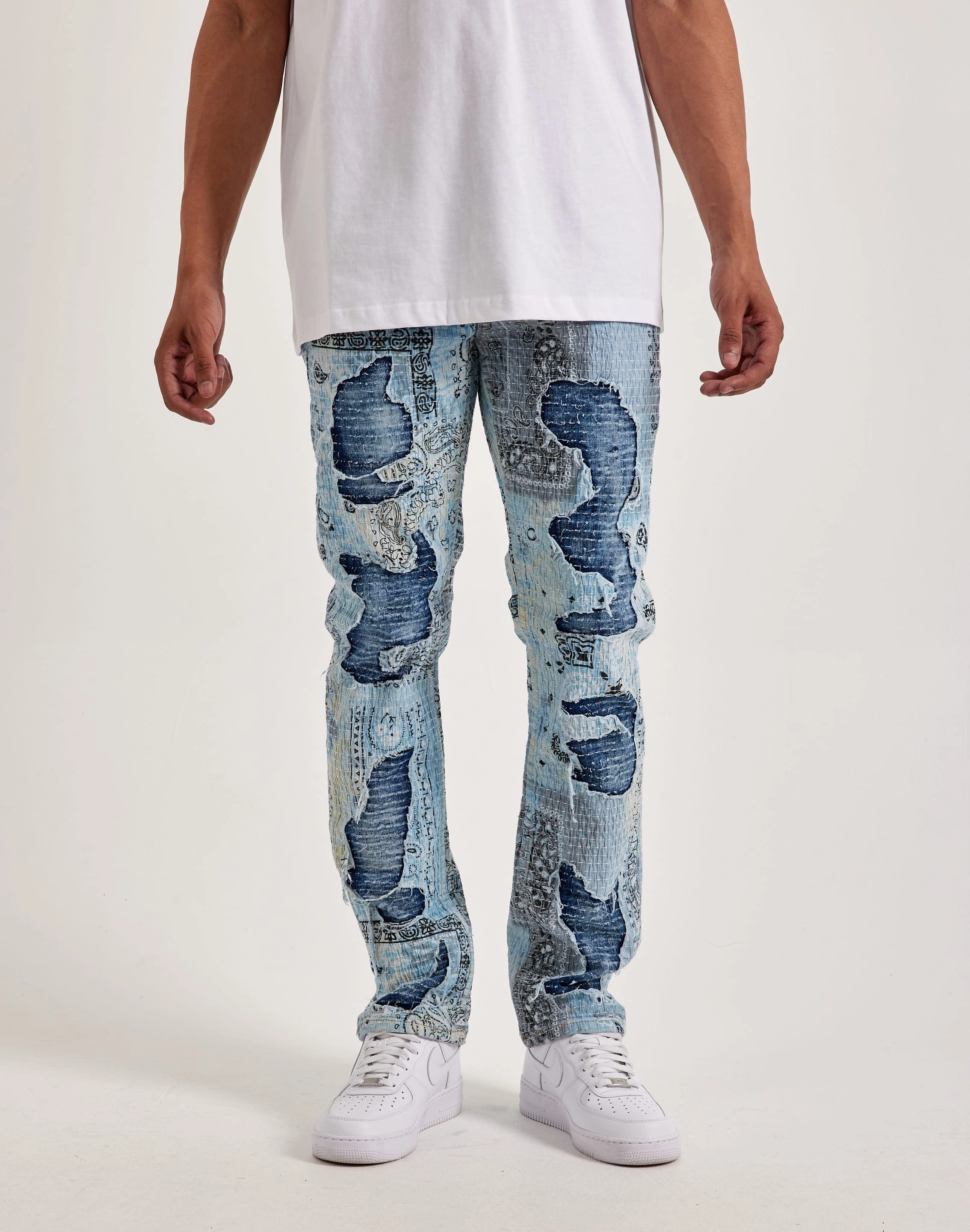 Smuggler's Moon Paisley-Print Denim Jeans Fashion labels Fashion trends