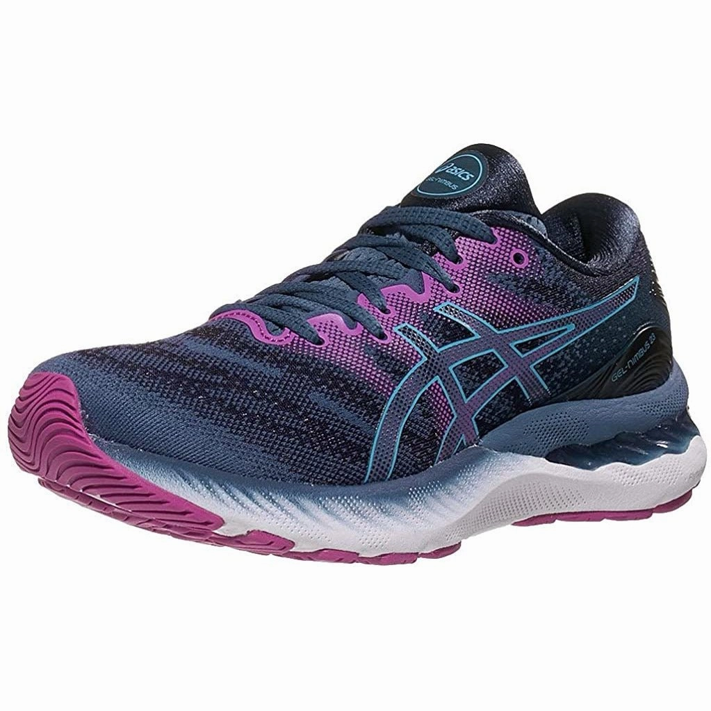 Women's ASICS GEL-NIMBUS 23 (Grand Shark/Digital Aqua)